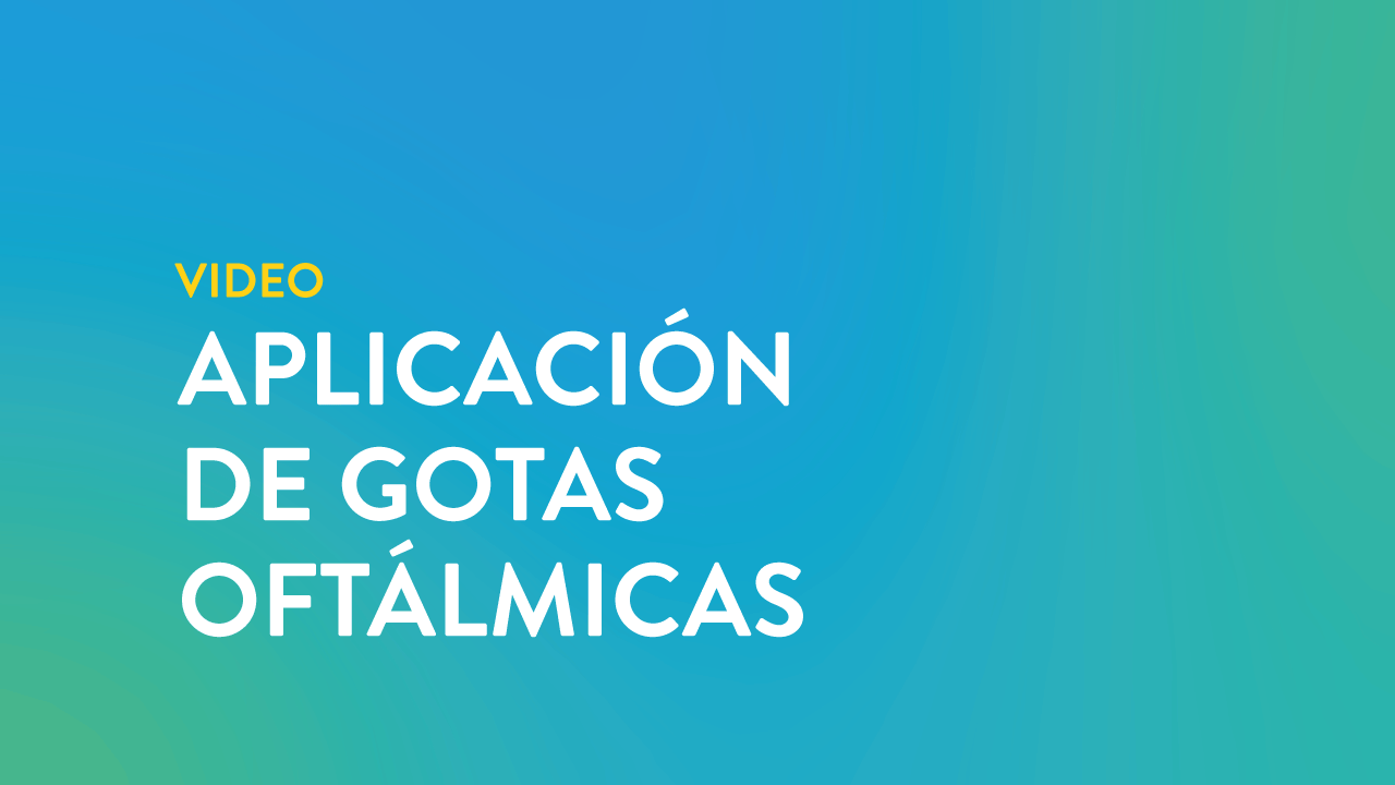 aplicación de gotas oftalmicas